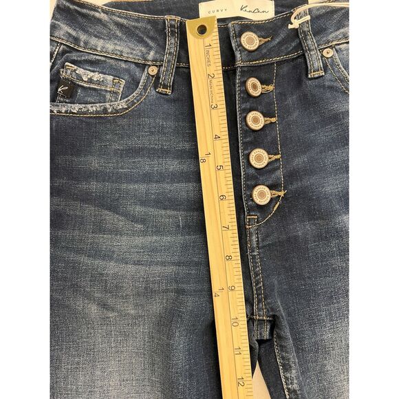 KanCan Curvy High Rise Ankle‎ Skinny Button Fly Jeans Women’s 3/25 Whiskered NWT - Picture 6 of 11